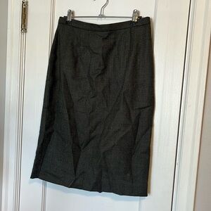 Vintage Wool Skirt, Green Tweed